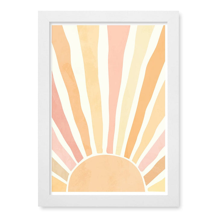 Boho Sunshine Wall Art Print A4 (21 x 29.7cm) / Matte White Frame / No Border from our Australian Made Framed Wall Art, Prints & Posters collection by Profile Products (Australia) Pty Ltd