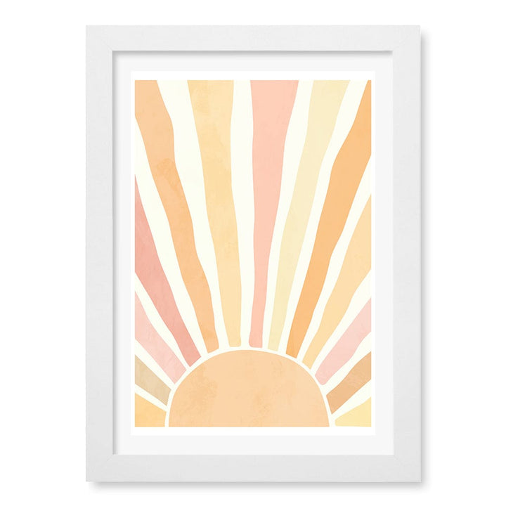 Boho Sunshine Wall Art Print A4 (21 x 29.7cm) / Matte White Frame / White Border from our Australian Made Framed Wall Art, Prints & Posters collection by Profile Products (Australia) Pty Ltd