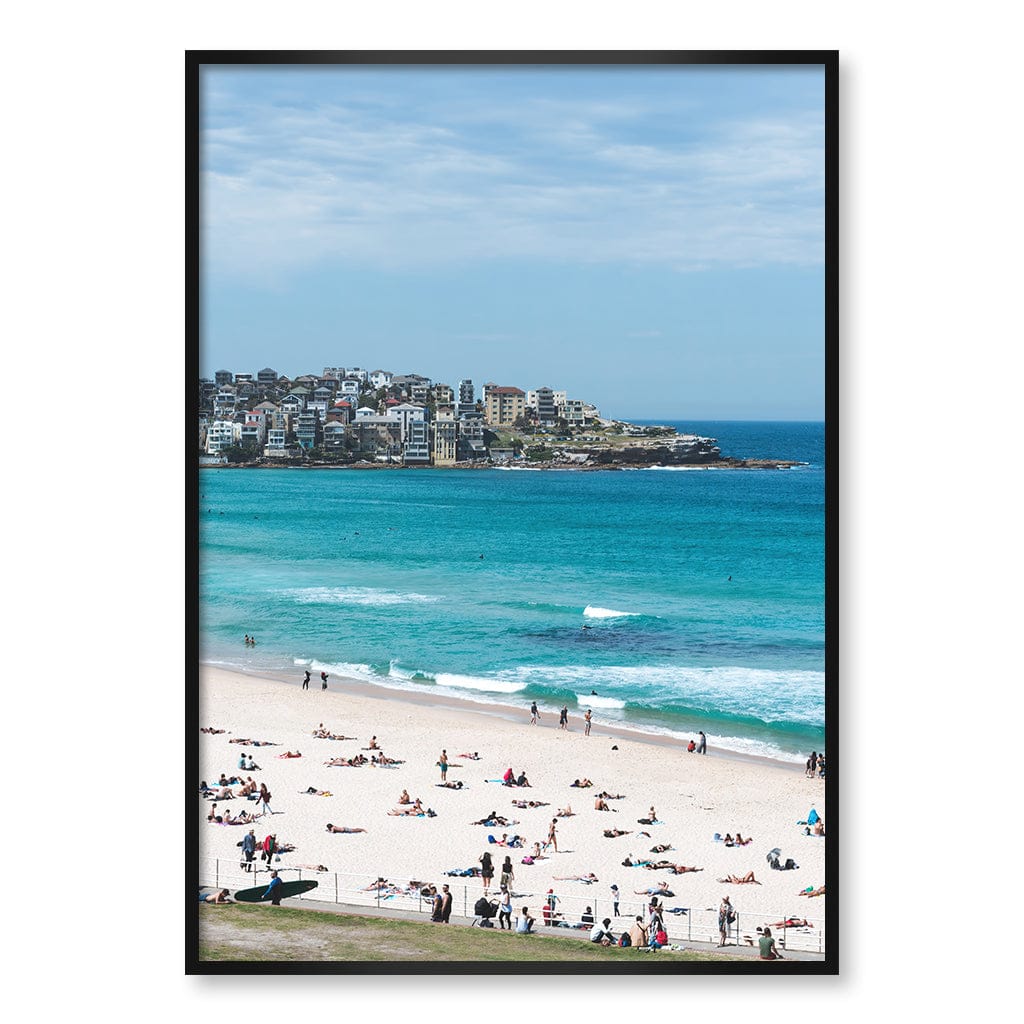 Bondi Beach Life Wall Art Print A0 (84.1 x 118.9cm) / Matte Black Frame / No Border from our Australian Made Framed Wall Art, Prints & Posters collection by Profile Products (Australia) Pty Ltd
