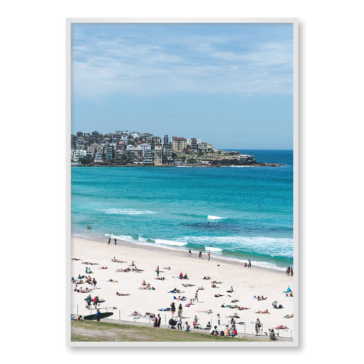 Bondi Beach Life Wall Art Print A0 (84.1 x 118.9cm) / Matte White Frame / No Border from our Australian Made Framed Wall Art, Prints & Posters collection by Profile Products (Australia) Pty Ltd