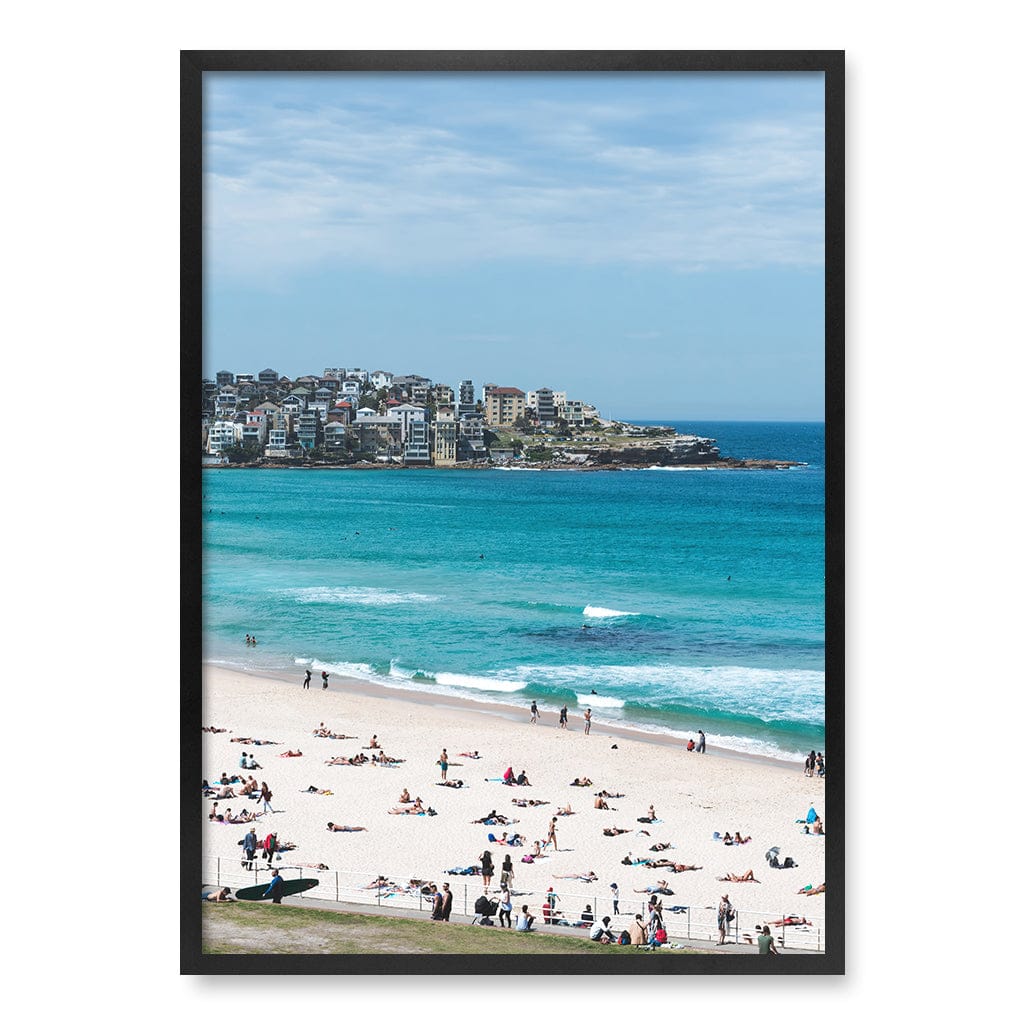Bondi Beach Life Wall Art Print A1 (59.4 x 84.1cm) / Matte Black Frame / No Border from our Australian Made Framed Wall Art, Prints & Posters collection by Profile Products (Australia) Pty Ltd