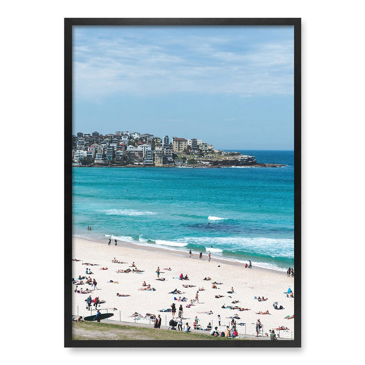 Bondi Beach Life Wall Art Print A1 (59.4 x 84.1cm) / Matte Black Frame / No Border from our Australian Made Framed Wall Art, Prints & Posters collection by Profile Products (Australia) Pty Ltd