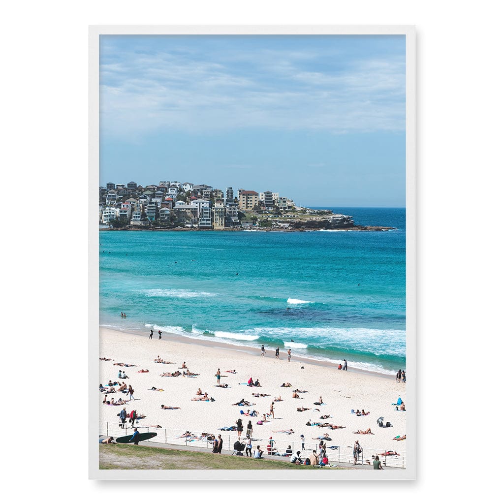 Bondi Beach Life Wall Art Print A1 (59.4 x 84.1cm) / Matte White Frame / No Border from our Australian Made Framed Wall Art, Prints & Posters collection by Profile Products (Australia) Pty Ltd