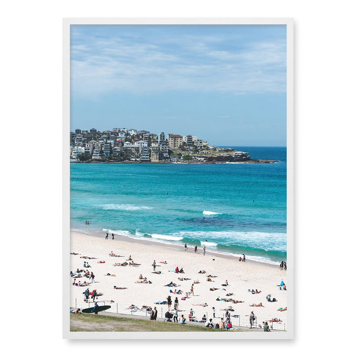 Bondi Beach Life Wall Art Print A1 (59.4 x 84.1cm) / Matte White Frame / No Border from our Australian Made Framed Wall Art, Prints & Posters collection by Profile Products (Australia) Pty Ltd