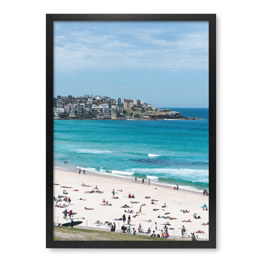Bondi Beach Life Wall Art Print A2 (42 x 59.4cm) / Matte Black Frame / No Border from our Australian Made Framed Wall Art, Prints & Posters collection by Profile Products (Australia) Pty Ltd