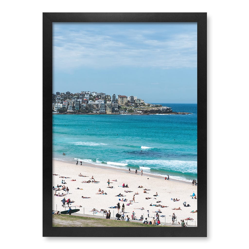 Bondi Beach Life Wall Art Print A3 (29.7 x 42cm) / Matte Black Frame / No Border from our Australian Made Framed Wall Art, Prints & Posters collection by Profile Products (Australia) Pty Ltd