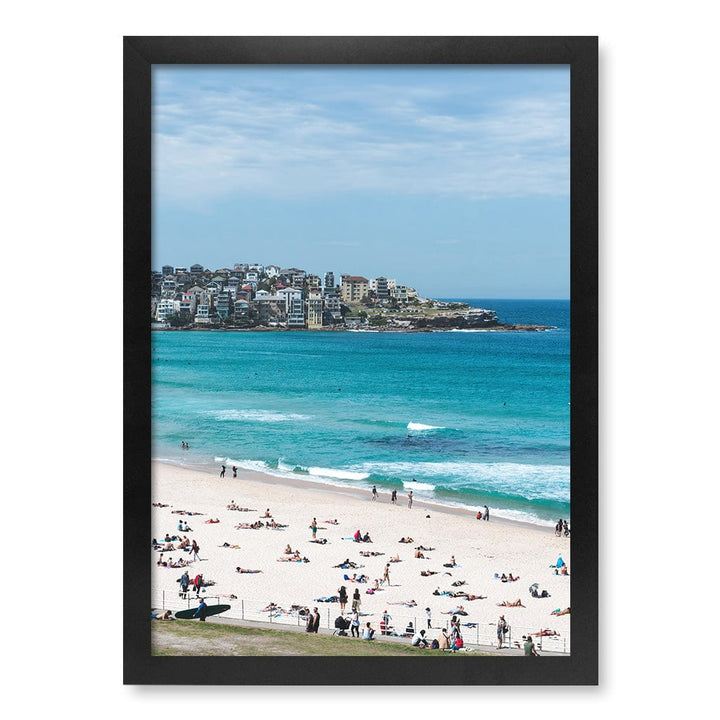 Bondi Beach Life Wall Art Print A3 (29.7 x 42cm) / Matte Black Frame / No Border from our Australian Made Framed Wall Art, Prints & Posters collection by Profile Products (Australia) Pty Ltd