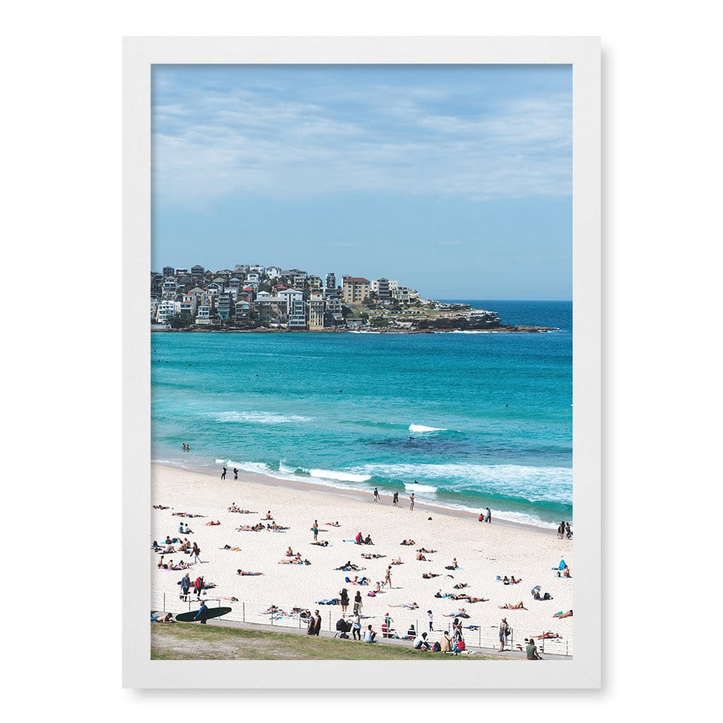 Bondi Beach Life Wall Art Print A3 (29.7 x 42cm) / Matte White Frame / No Border from our Australian Made Framed Wall Art, Prints & Posters collection by Profile Products (Australia) Pty Ltd