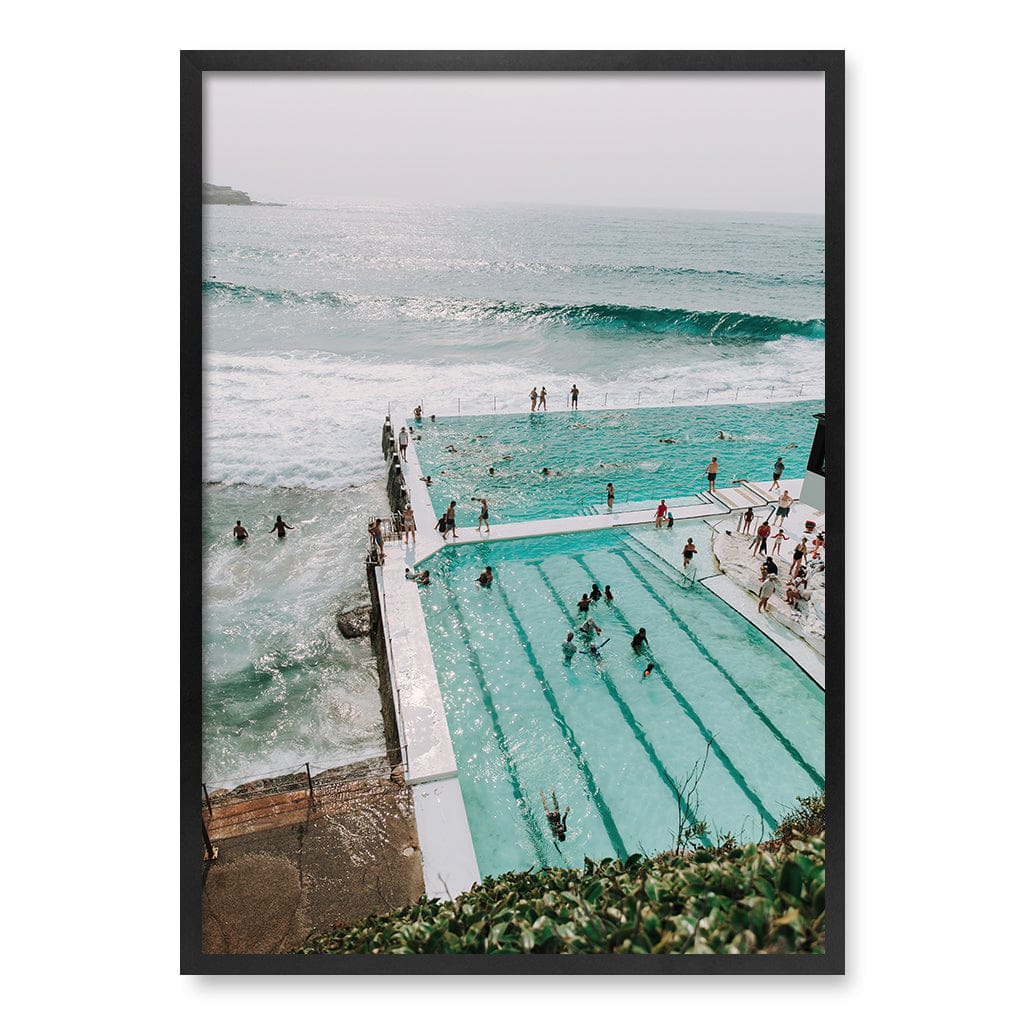 Bondi Icebergs 2 Wall Art Print A1 (59.4 x 84.1cm) / Matte Black Frame / No Border from our Australian Made Framed Wall Art, Prints & Posters collection by Profile Products (Australia) Pty Ltd