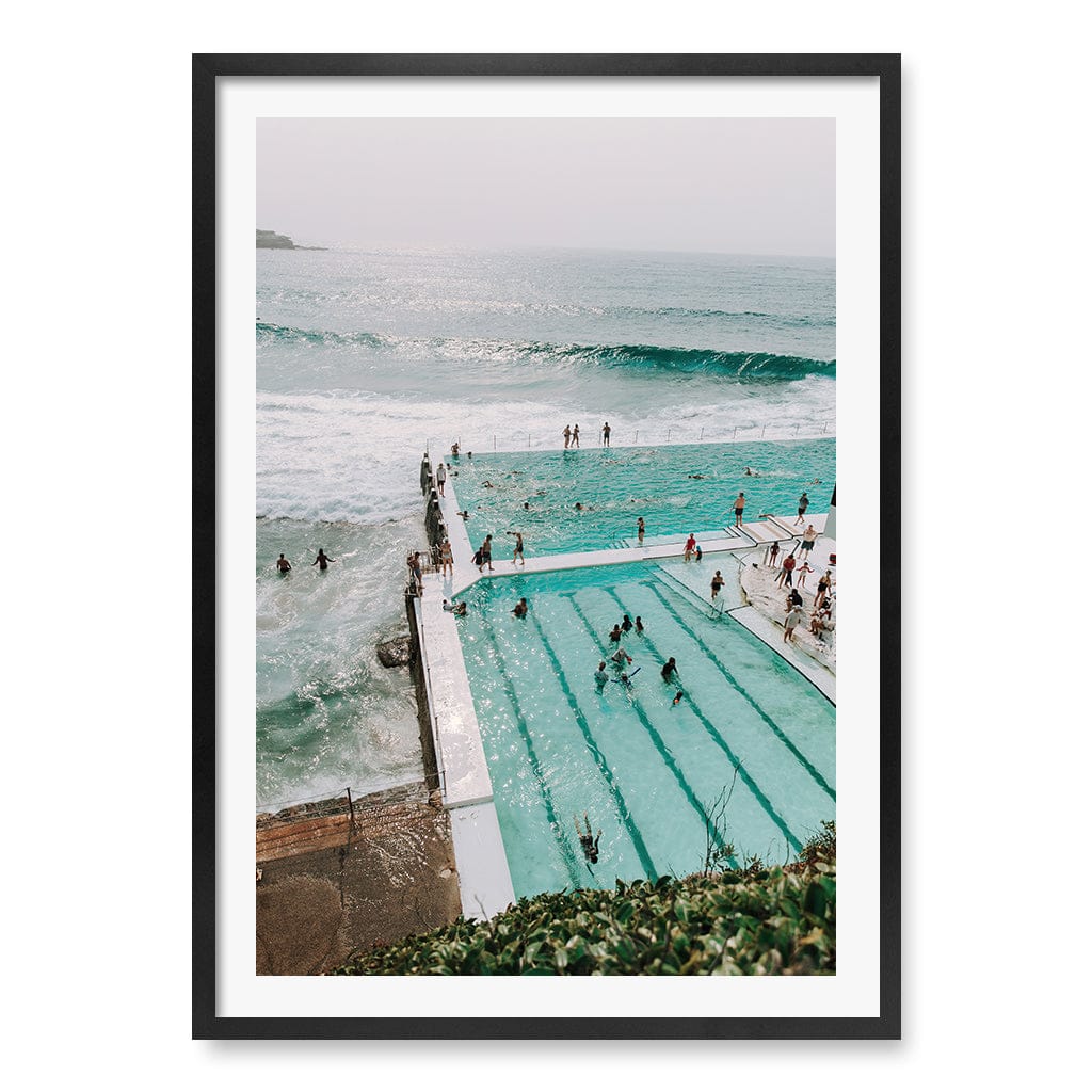 Bondi Icebergs 2 Wall Art Print A1 (59.4 x 84.1cm) / Matte Black Frame / White Border from our Australian Made Framed Wall Art, Prints & Posters collection by Profile Products (Australia) Pty Ltd