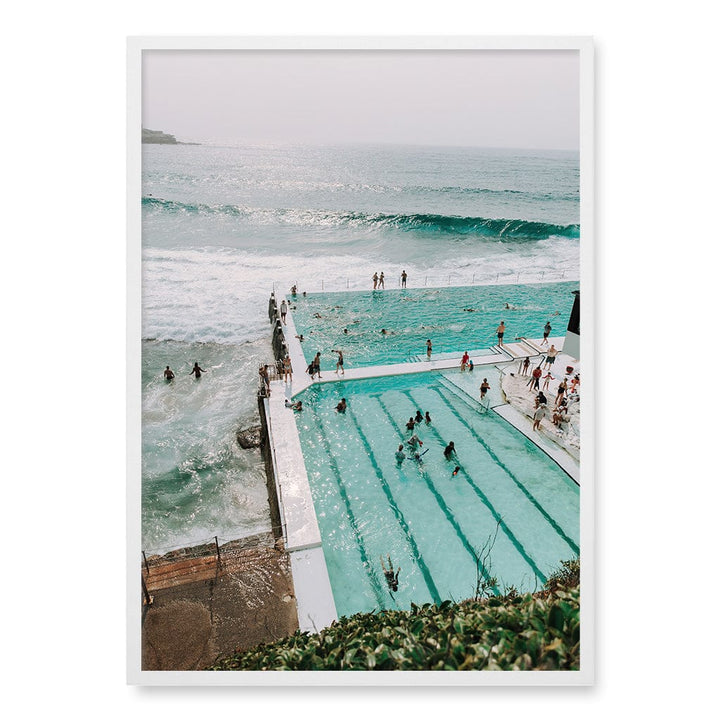 Bondi Icebergs 2 Wall Art Print A1 (59.4 x 84.1cm) / Matte White Frame / No Border from our Australian Made Framed Wall Art, Prints & Posters collection by Profile Products (Australia) Pty Ltd