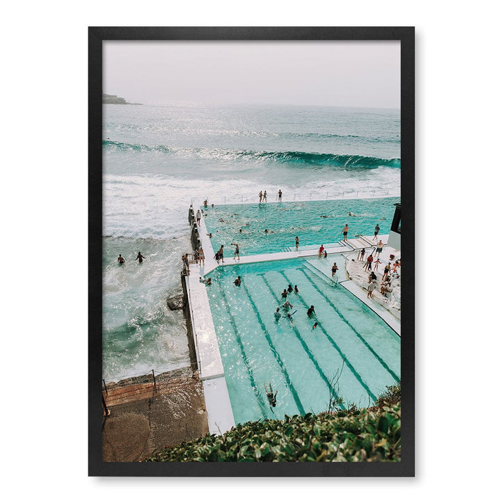 Bondi Icebergs 2 Wall Art Print A2 (42 x 59.4cm) / Matte Black Frame / No Border from our Australian Made Framed Wall Art, Prints & Posters collection by Profile Products (Australia) Pty Ltd