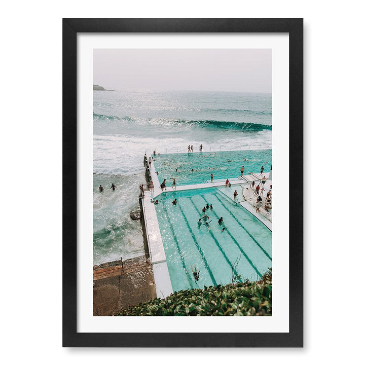 Bondi Icebergs 2 Wall Art Print A3 (29.7 x 42cm) / Matte Black Frame / White Border from our Australian Made Framed Wall Art, Prints & Posters collection by Profile Products (Australia) Pty Ltd