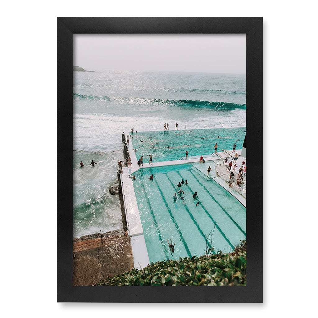 Bondi Icebergs 2 Wall Art Print A4 (21 x 29.7cm) / Matte Black Frame / No Border from our Australian Made Framed Wall Art, Prints & Posters collection by Profile Products (Australia) Pty Ltd