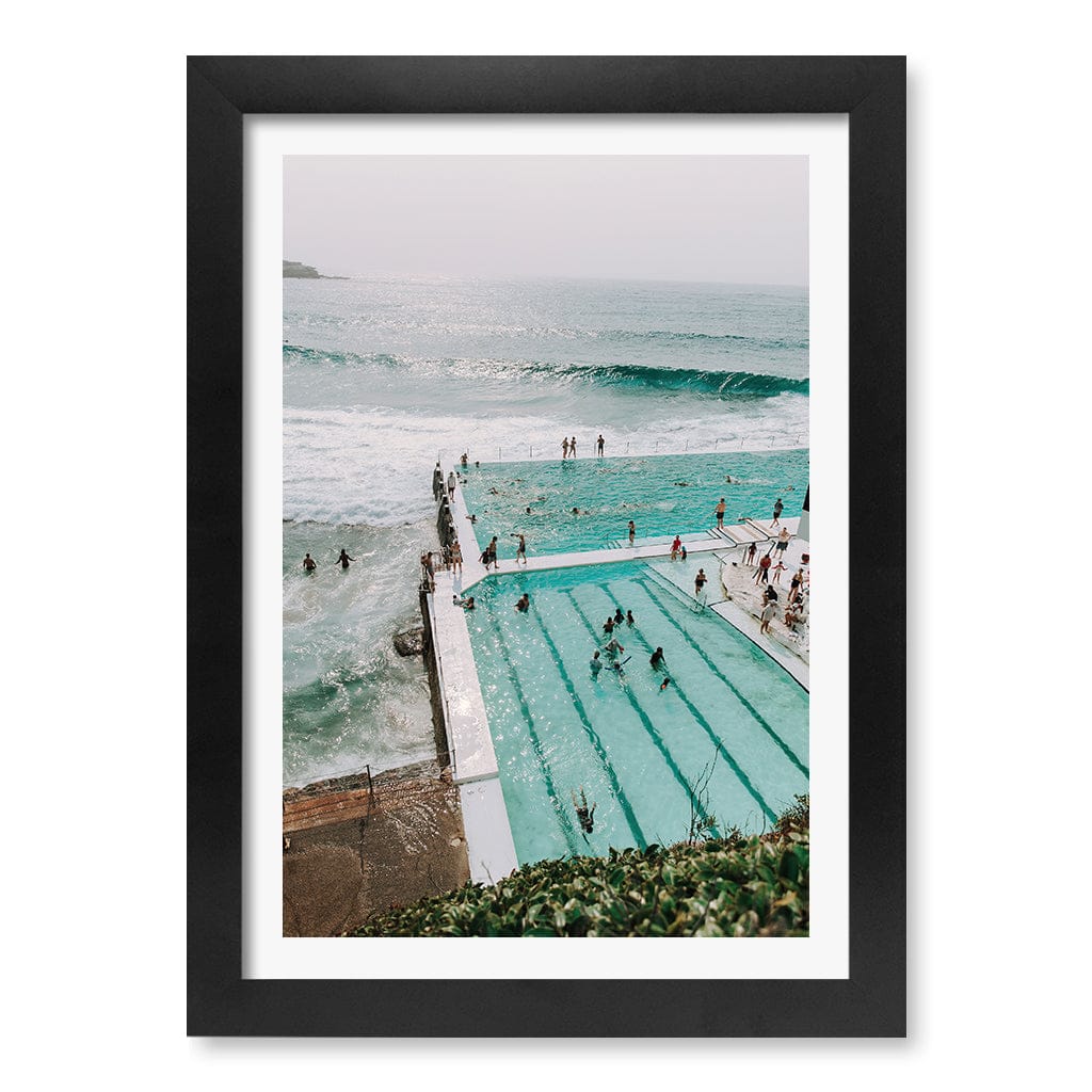 Bondi Icebergs 2 Wall Art Print A4 (21 x 29.7cm) / Matte Black Frame / White Border from our Australian Made Framed Wall Art, Prints & Posters collection by Profile Products (Australia) Pty Ltd