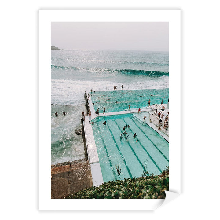 Bondi Icebergs 2 Wall Art Print A4 (21 x 29.7cm) / Print Only / White Border from our Australian Made Framed Wall Art, Prints & Posters collection by Profile Products (Australia) Pty Ltd