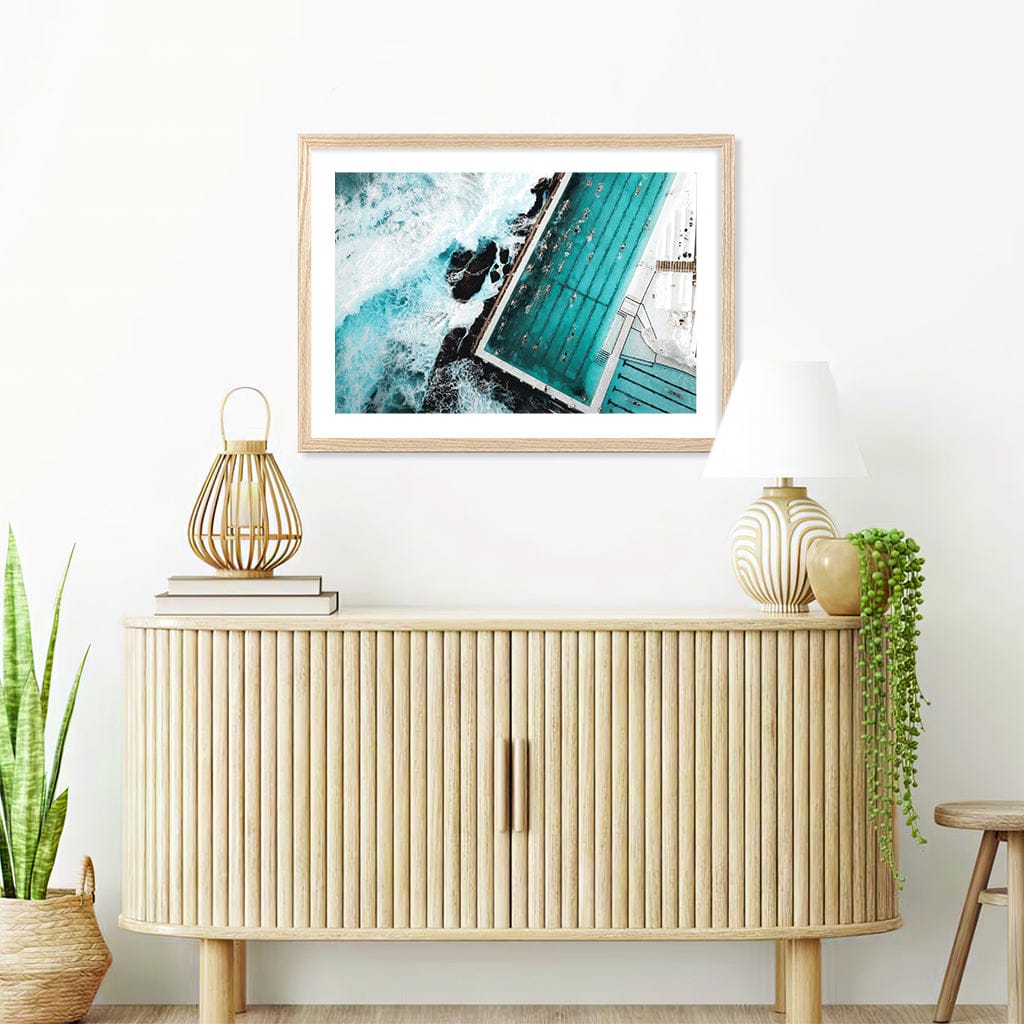 Bondi Icebergs Doing Laps Wall Art Print from our Australian Made Framed Wall Art, Prints & Posters collection by Profile Products (Australia) Pty Ltd