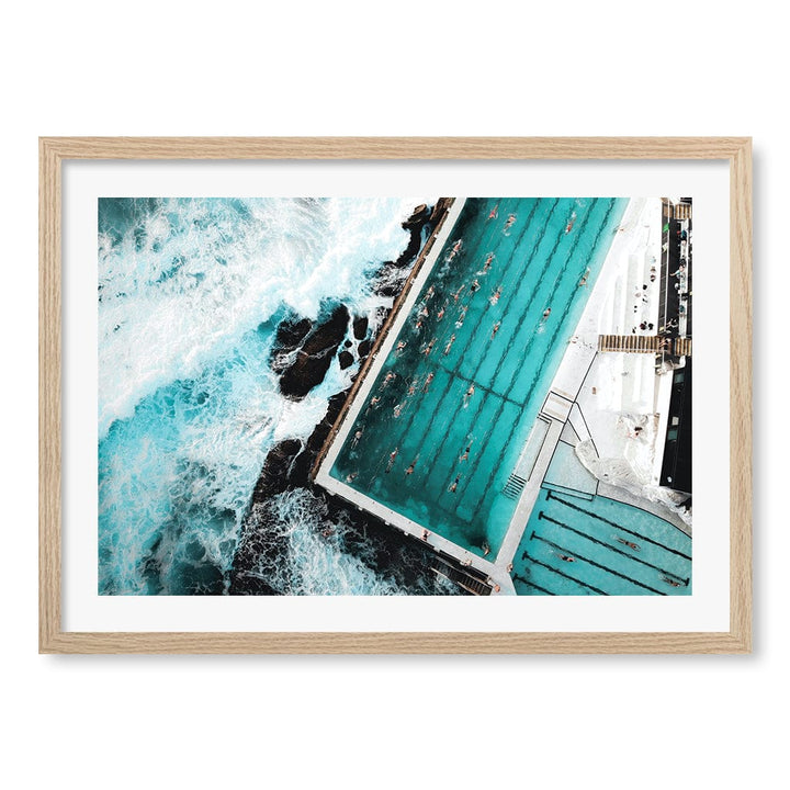 Bondi Icebergs Doing Laps Wall Art Print from our Australian Made Framed Wall Art, Prints & Posters collection by Profile Products (Australia) Pty Ltd