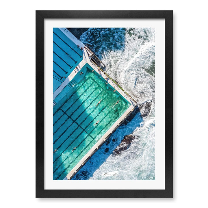 Bondi Icebergs Wall Art Print A3 (29.7 x 42cm) / Matte Black Frame / White Border from our Australian Made Framed Wall Art, Prints & Posters collection by Profile Products (Australia) Pty Ltd