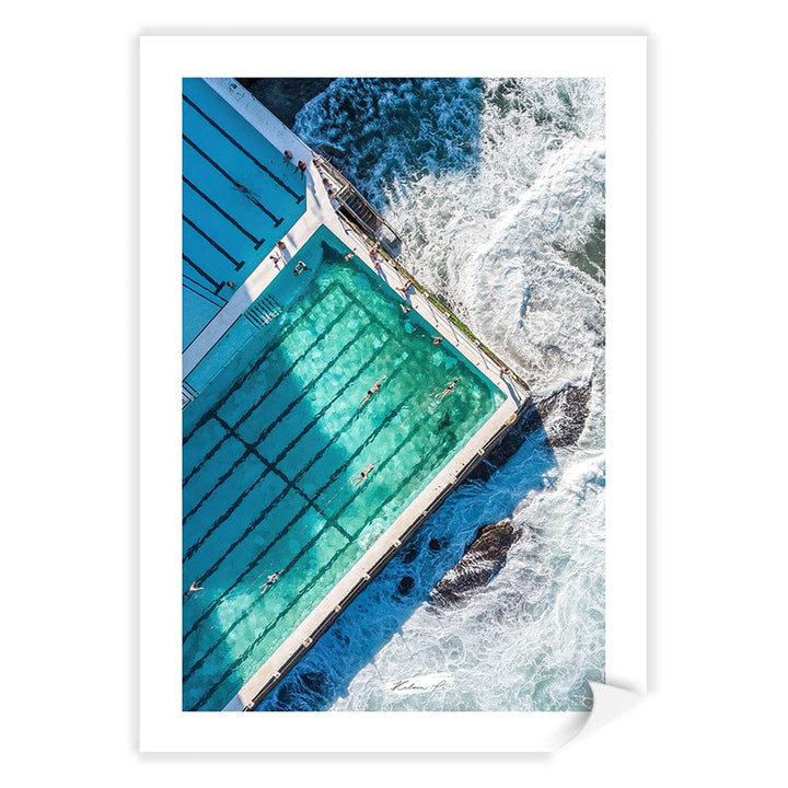 Bondi Icebergs Wall Art Print A4 (21 x 29.7cm) / Print Only / White Border from our Australian Made Framed Wall Art, Prints & Posters collection by Profile Products (Australia) Pty Ltd