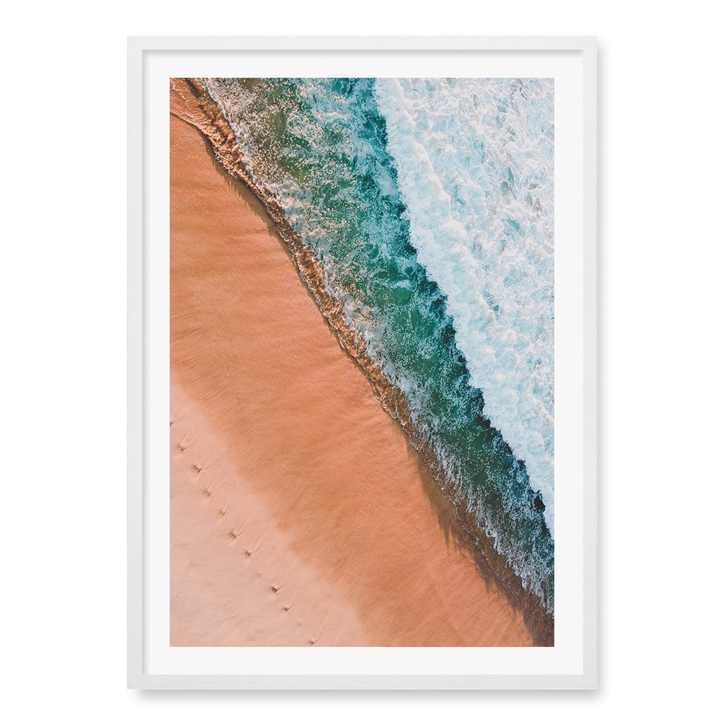 Bondi Sands Wall Art Print A1 (59.4 x 84.1cm) / Matte White Frame / White Border from our Australian Made Framed Wall Art, Prints & Posters collection by Profile Products (Australia) Pty Ltd