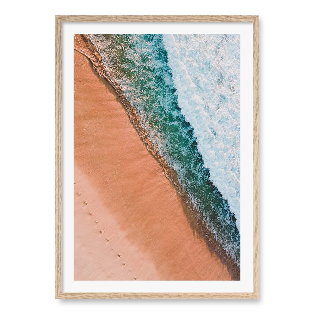 Bondi Sands Wall Art Print A1 (59.4 x 84.1cm) / Natural Oak Frame / White Border from our Australian Made Framed Wall Art, Prints & Posters collection by Profile Products (Australia) Pty Ltd