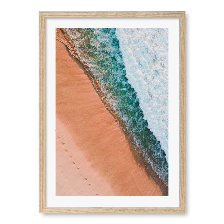 Bondi Sands Wall Art Print A2 (42 x 59.4cm) / Natural Oak Frame / White Border from our Australian Made Framed Wall Art, Prints & Posters collection by Profile Products (Australia) Pty Ltd