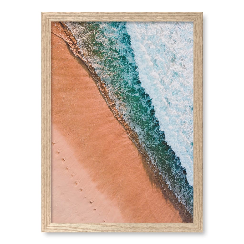 Bondi Sands Wall Art Print A3 (29.7 x 42cm) / Natural Oak Frame / No Border from our Australian Made Framed Wall Art, Prints & Posters collection by Profile Products (Australia) Pty Ltd