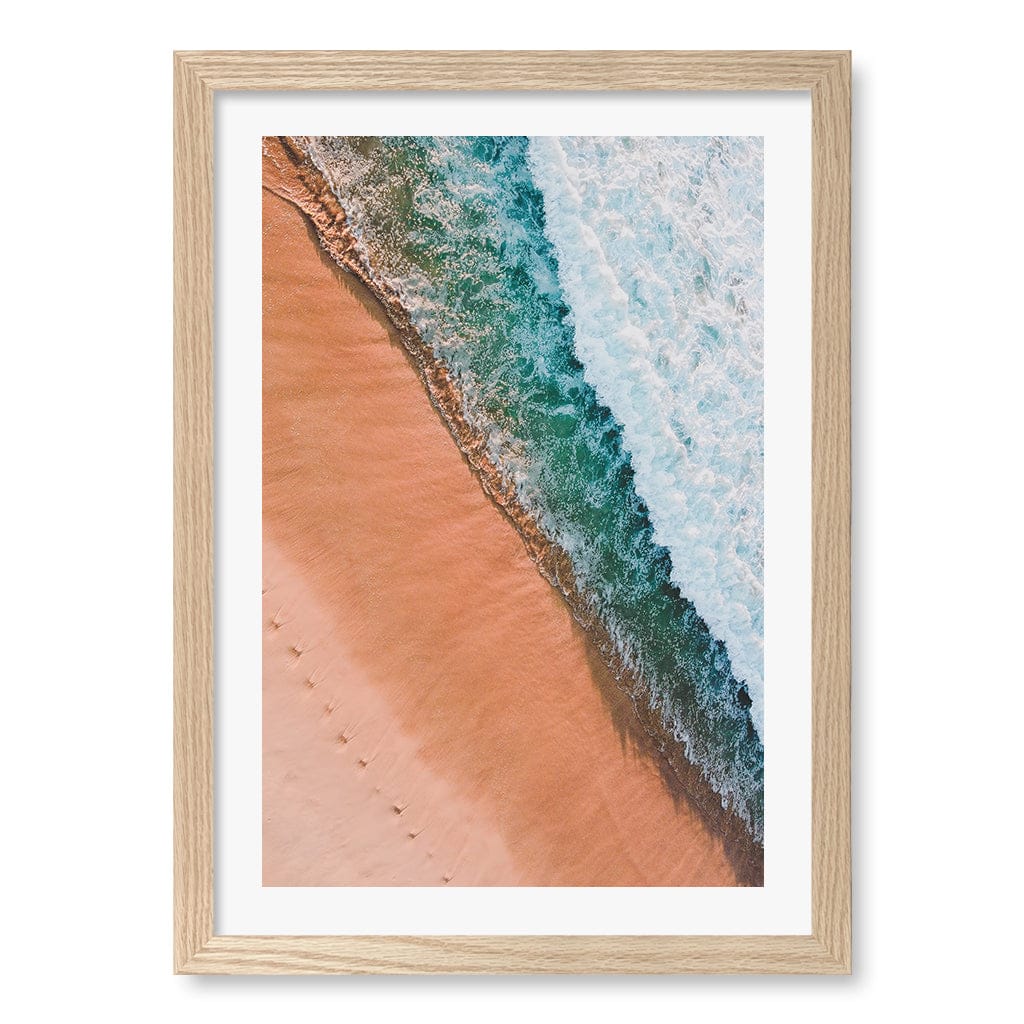 Bondi Sands Wall Art Print A3 (29.7 x 42cm) / Natural Oak Frame / White Border from our Australian Made Framed Wall Art, Prints & Posters collection by Profile Products (Australia) Pty Ltd