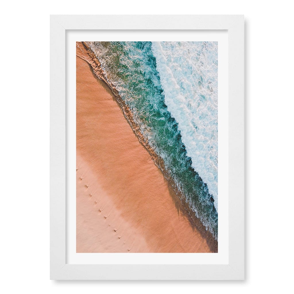 Bondi Sands Wall Art Print A4 (21 x 29.7cm) / Matte White Frame / White Border from our Australian Made Framed Wall Art, Prints & Posters collection by Profile Products (Australia) Pty Ltd