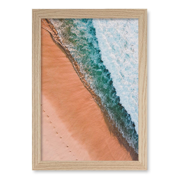 Bondi Sands Wall Art Print A4 (21 x 29.7cm) / Natural Oak Frame / No Border from our Australian Made Framed Wall Art, Prints & Posters collection by Profile Products (Australia) Pty Ltd