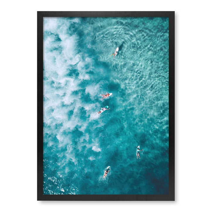 Bondi Surfers Wall Art Print A2 (42 x 59.4cm) / Matte Black Frame / No Border from our Australian Made Framed Wall Art, Prints & Posters collection by Profile Products (Australia) Pty Ltd