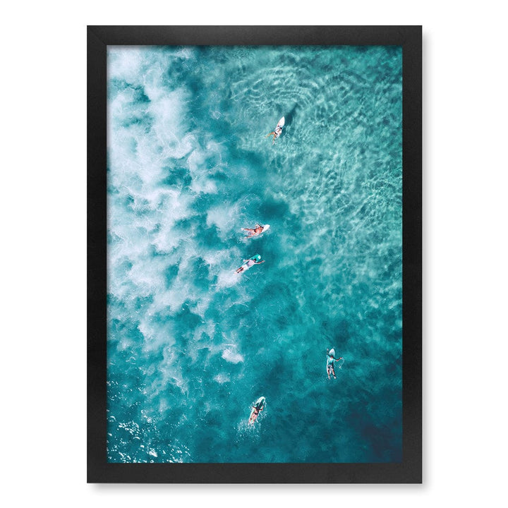 Bondi Surfers Wall Art Print A3 (29.7 x 42cm) / Matte Black Frame / No Border from our Australian Made Framed Wall Art, Prints & Posters collection by Profile Products (Australia) Pty Ltd