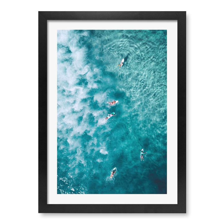 Bondi Surfers Wall Art Print A3 (29.7 x 42cm) / Matte Black Frame / White Border from our Australian Made Framed Wall Art, Prints & Posters collection by Profile Products (Australia) Pty Ltd