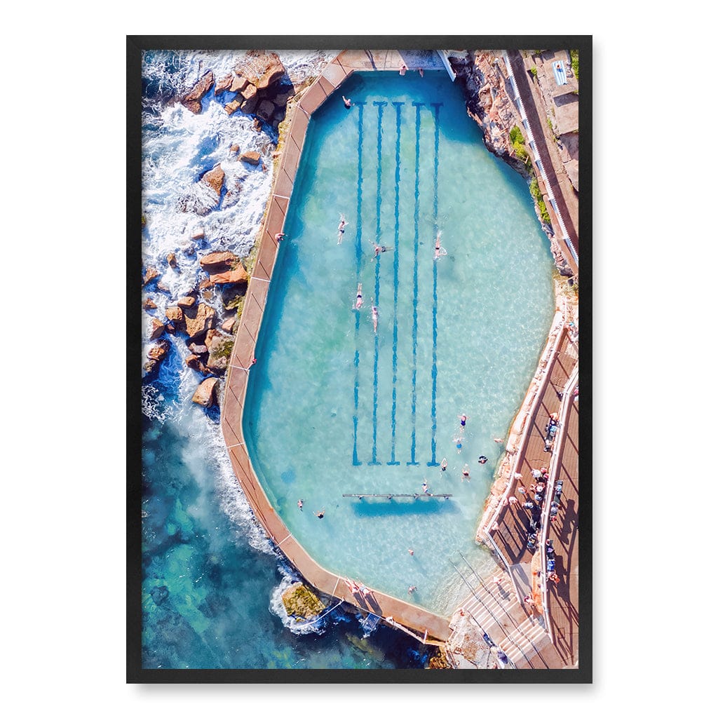 Bronte Ocean Pool 2 Wall Art Print A1 (59.4 x 84.1cm) / Matte Black Frame / No Border from our Australian Made Framed Wall Art, Prints & Posters collection by Profile Products (Australia) Pty Ltd