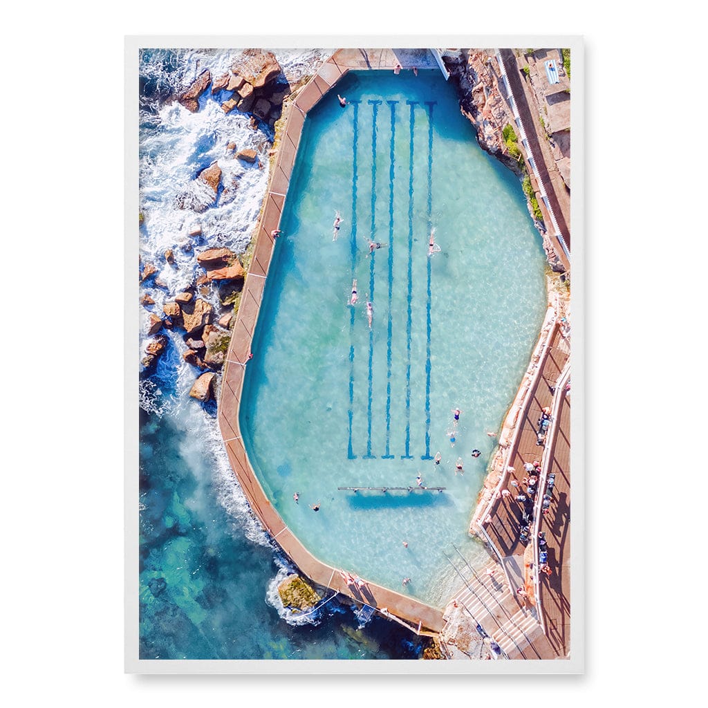 Bronte Ocean Pool 2 Wall Art Print A1 (59.4 x 84.1cm) / Matte White Frame / No Border from our Australian Made Framed Wall Art, Prints & Posters collection by Profile Products (Australia) Pty Ltd