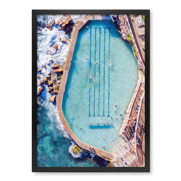 Bronte Ocean Pool 2 Wall Art Print A2 (42 x 59.4cm) / Matte Black Frame / No Border from our Australian Made Framed Wall Art, Prints & Posters collection by Profile Products (Australia) Pty Ltd