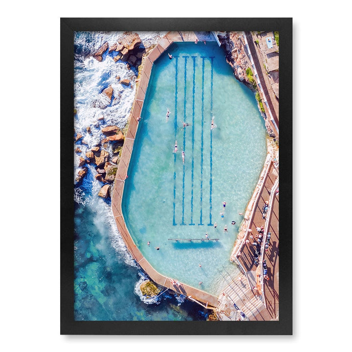 Bronte Ocean Pool 2 Wall Art Print A3 (29.7 x 42cm) / Matte Black Frame / No Border from our Australian Made Framed Wall Art, Prints & Posters collection by Profile Products (Australia) Pty Ltd