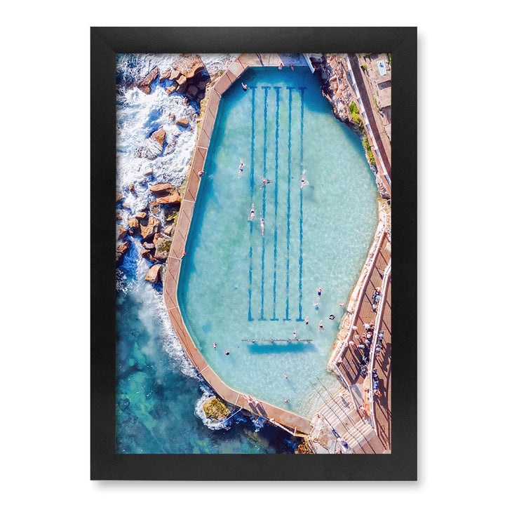 Bronte Ocean Pool 2 Wall Art Print A4 (21 x 29.7cm) / Matte Black Frame / No Border from our Australian Made Framed Wall Art, Prints & Posters collection by Profile Products (Australia) Pty Ltd