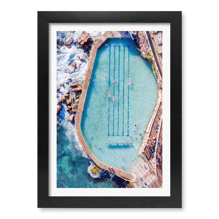 Bronte Ocean Pool 2 Wall Art Print A4 (21 x 29.7cm) / Matte Black Frame / White Border from our Australian Made Framed Wall Art, Prints & Posters collection by Profile Products (Australia) Pty Ltd