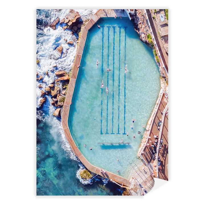 Bronte Ocean Pool 2 Wall Art Print A4 (21 x 29.7cm) / Print Only / No Border from our Australian Made Framed Wall Art, Prints & Posters collection by Profile Products (Australia) Pty Ltd