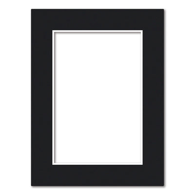 Bulk Mat Board Value Bundle - Black (10 Pack) 6x8in (15.2x20.3cm) to suit 4x6in (10x15cm) image from our Mat Boards collection by Profile Products (Australia) Pty Ltd