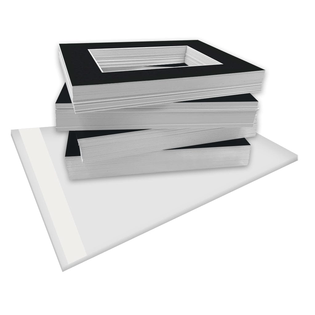 Bulk Mat Board Value Bundle - Black (100 Pack) from our Mat Boards collection by Profile Products (Australia) Pty Ltd