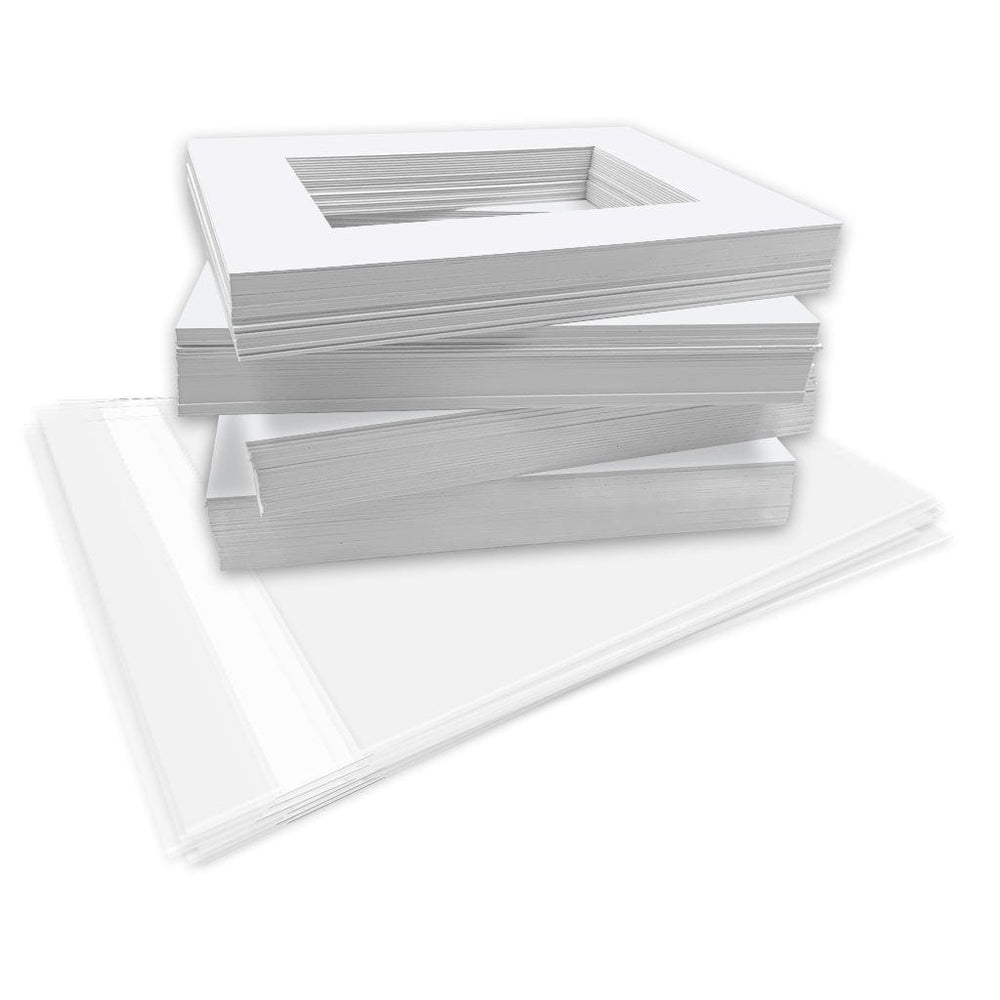 Bulk Mat Board Value Bundle - Ultimate White (100 Pack) from our Mat Boards collection by Profile Products (Australia) Pty Ltd
