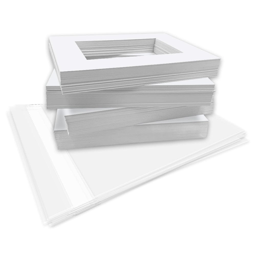 Bulk Mat Board Value Bundle - Ultimate White (100 Pack) from our Mat Boards collection by Profile Products (Australia) Pty Ltd
