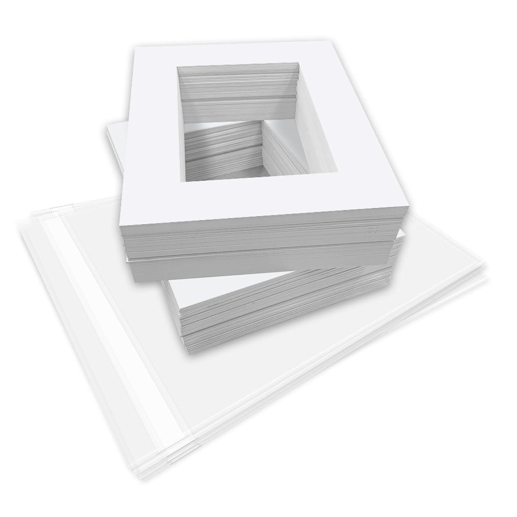 Bulk Mat Board Value Bundle - Ultimate White (100 Pack) from our Mat Boards collection by Profile Products (Australia) Pty Ltd