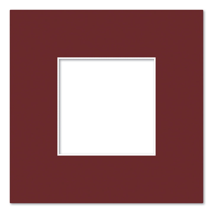 Burgundy Maroon Acid-Free Mat Board 10x10in (25.4x25.4cm) to suit 5x5in (13x13cm) from our Mat Boards collection by Profile Products (Australia) Pty Ltd