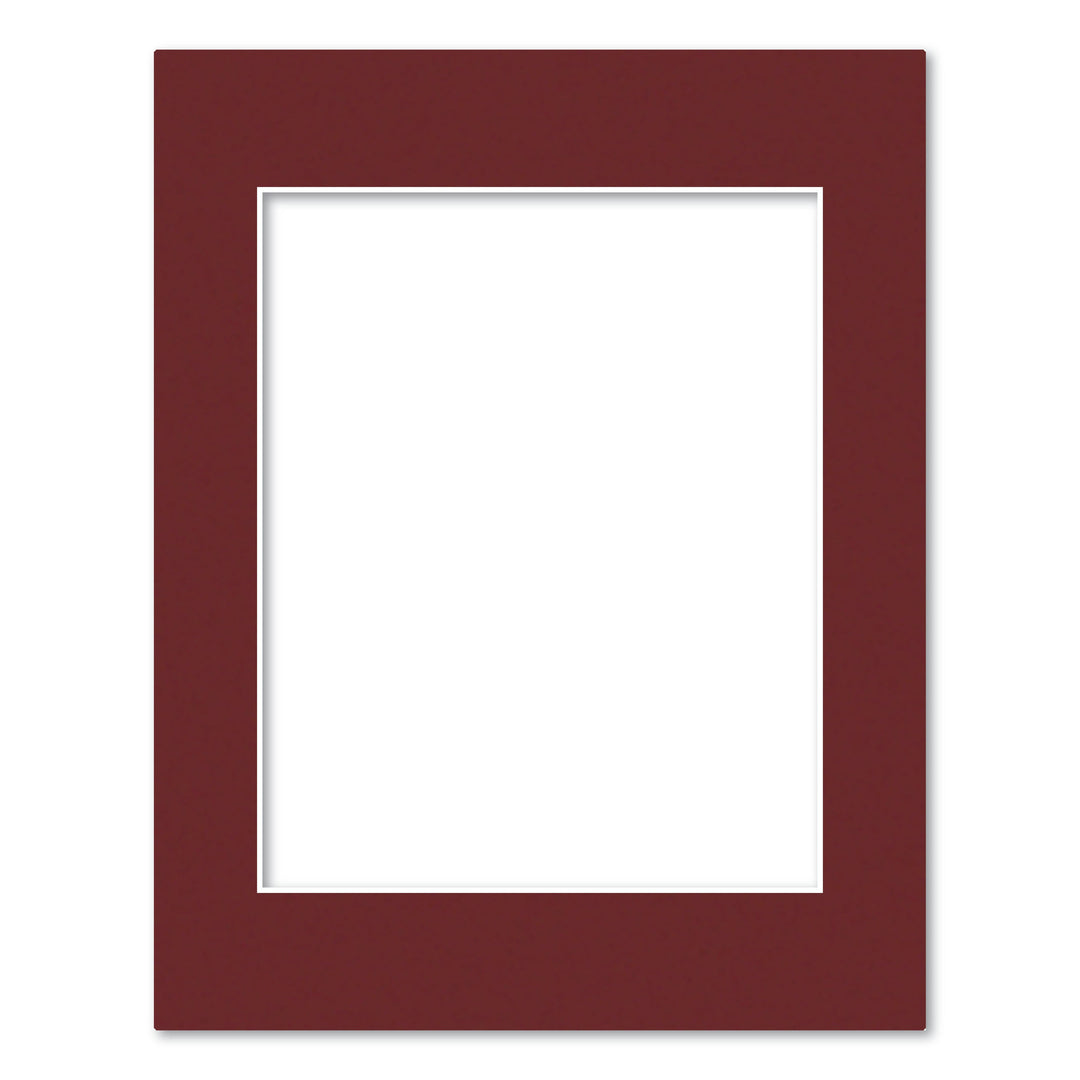 Burgundy Maroon Acid-Free Mat Board 11x14in (27.9x35.5cm) to suit 8x10in (20x25cm) image from our Mat Boards collection by Profile Products (Australia) Pty Ltd