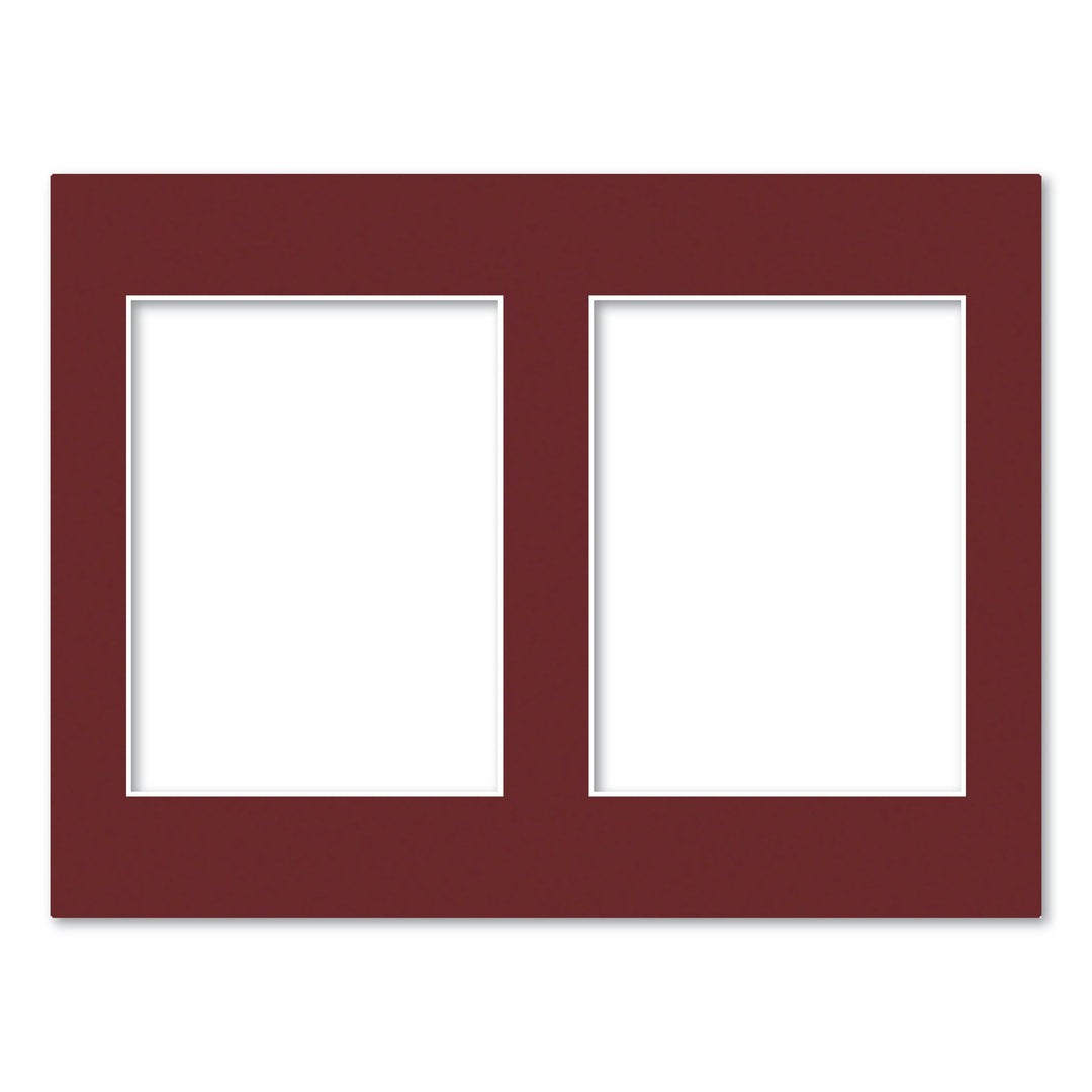 Burgundy Maroon Acid-Free Mat Board 12x16in (30.5x40.6cm) to suit two 6x8in (15x20cm) image from our Mat Boards collection by Profile Products (Australia) Pty Ltd