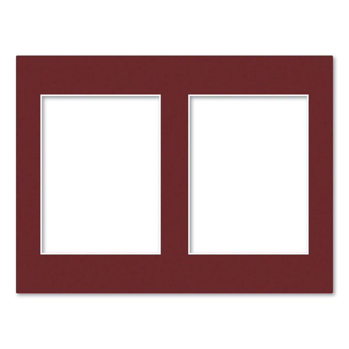 Burgundy Maroon Acid-Free Mat Board 12x16in (30.5x40.6cm) to suit two 6x8in (15x20cm) image from our Mat Boards collection by Profile Products (Australia) Pty Ltd